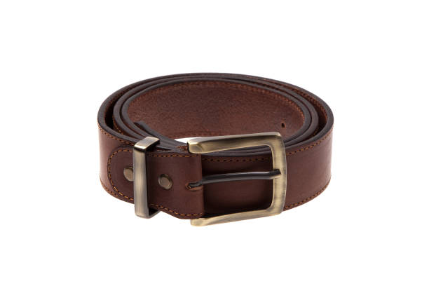 istock brown leather belt isolated on white background 1139725728