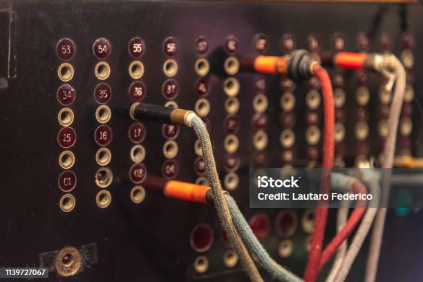 Old Telephone Switcher Used In Power Stations To Carry Out Communications Concept Of The Passage Of Time And Progress Of Technology Stock Photo - Download Image Now