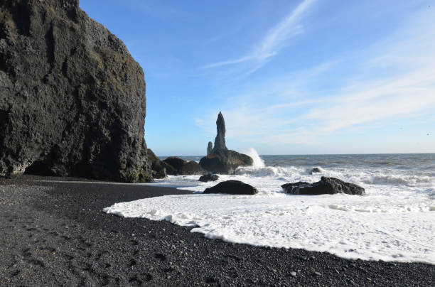 istock Stunning Reynisfjara Beach with Black Sand in Iceland 1139729488