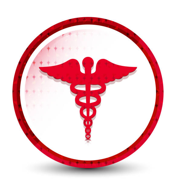 istock Medical icon misty frozen red round button 1139730060