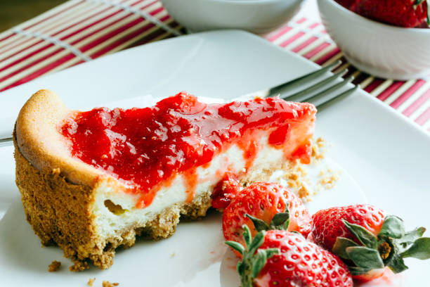 istock Cheesecake with strawberry jelly. 1139732318