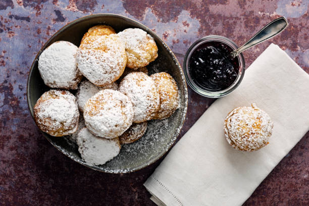 istock Traditional apple pancakes or Aebleskiver in danish. 1139733024