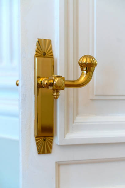 istock Gold-plated vintage door handle 1139740271