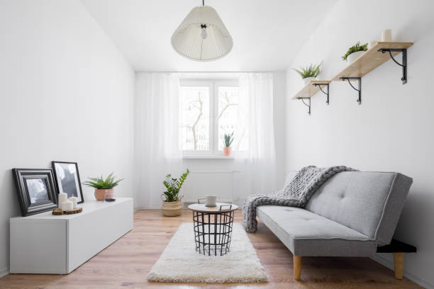 istock Narrow living room 1139748152