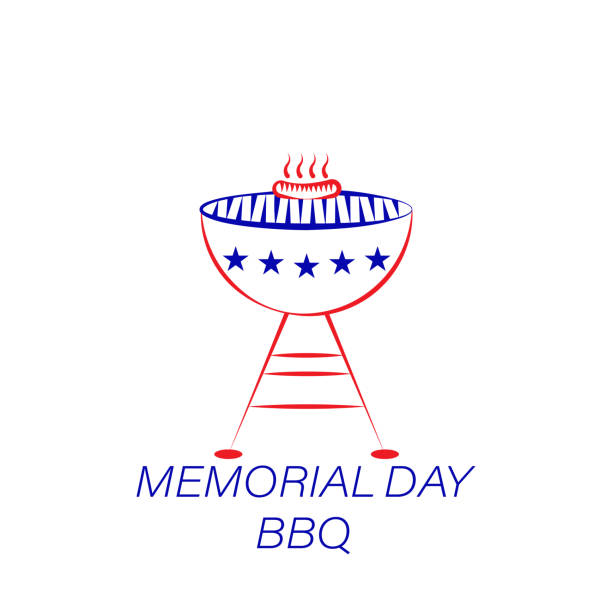 memorial day bbq colored icon. Element of memorial day illustration icon. Signs and symbols can be used for web, logo, mobile app, UI, UX memorial day bbq colored icon. Element of memorial day illustration icon. Signs and symbols can be used for web, logo, mobile app, UI, UX on white background memorial day weekend stock illustrations