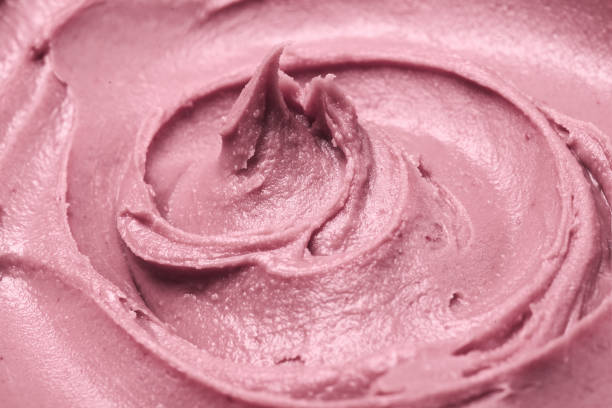 istock Tasty rose ice cream as background, ice cream 1139754359