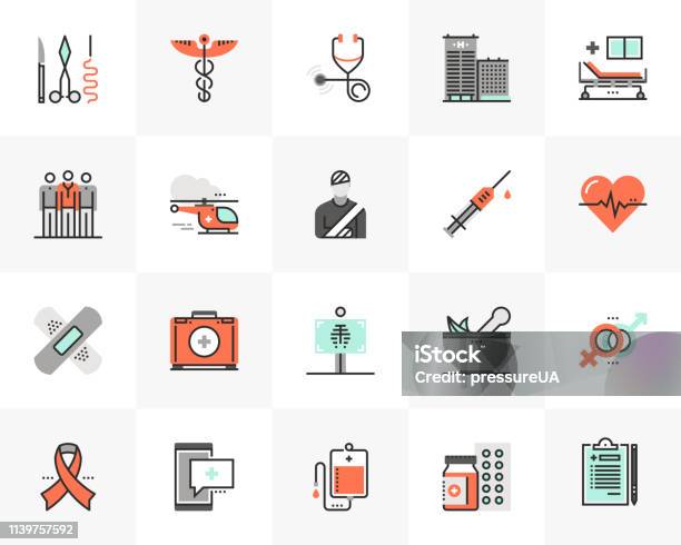 Healthcare Futuro Next Icons Pack Stock Illustration - Download Image Now - Healthcare And Medicine, Icon Symbol, Medical Exam