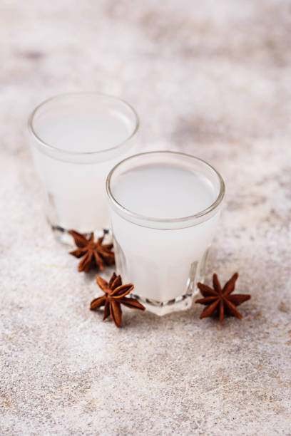 istock Traditional Greek ouzo,  alcohol drink with anise 1139760405