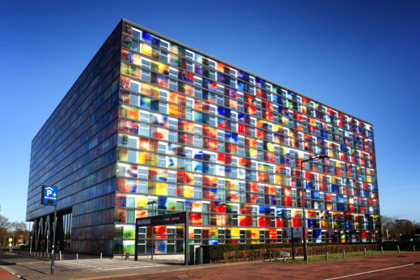 UTRECHT, THE NETHERLANDS, NOVEMBER 2015. View on the modern building of the University of Applied Sciences (Hogeschool  Utrecht) in Utrecht, The Netherlands.