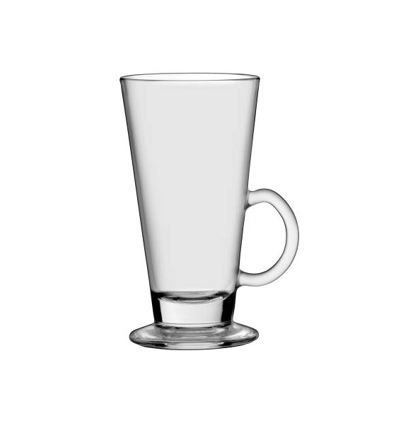 istock Empty elegant latte glass isolated on white background. Side view. 1139765597