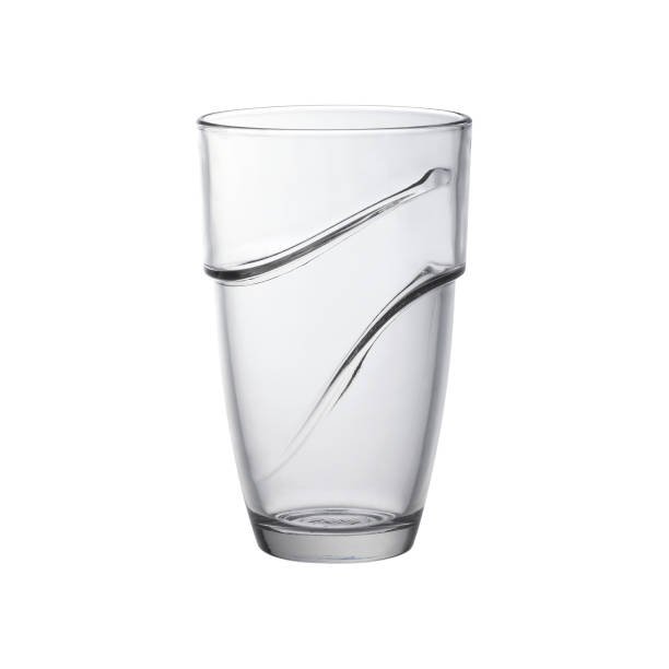 istock Empty glass tumbler with ribbed surface isolated on white background. 1139765606