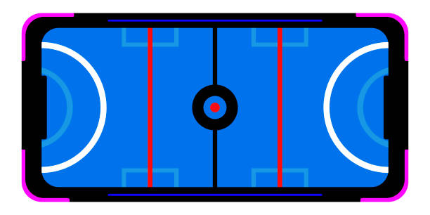 illustrations, cliparts, dessins animés et icônes de table de hockey d’air - slot patinoire de hockey sur glace