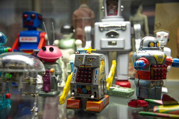 istock Antique metal robot toys 1139766103