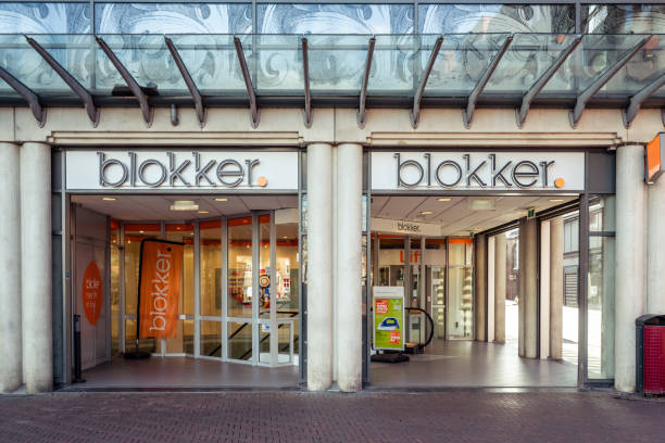 Blokker logo above the entrace stock photo