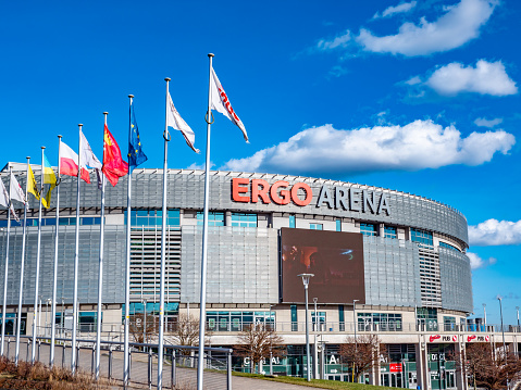 Gdansk/Poland-11 March 2019:Ergo arena is multi-purpose indoor arena located at to cities Sopot and Gdansk in PolandSopot/Poland - 11 March 2019: Front view of famous Hotel Sheraton in SopotGdansk/Poland-11 March 2019:Ergo arena is multi-purpose indoor arena located at to cities Sopot and Gdansk in PolandGdansk/Poland-11 March 2019:Ergo arena is multi-purpose indoor arena located at to cities Sopot and Gdansk in Poland
