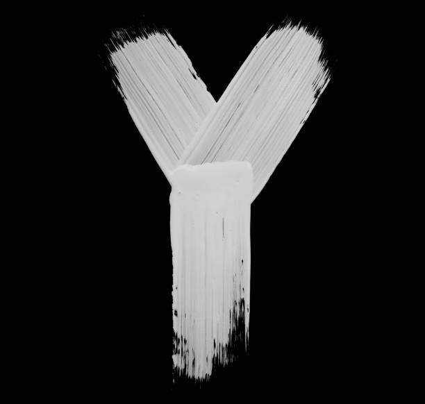 Paint brush Stroke Letter Y