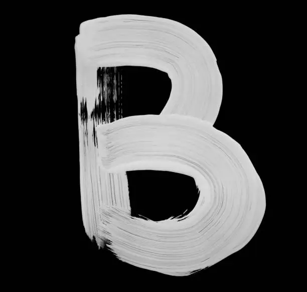 Photo of Paint brush Stroke Letter B