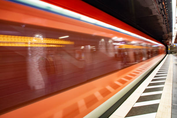 istock blurred motion of metro train entering the train station 1139779631