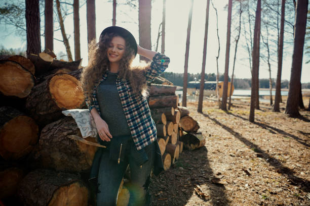 Shoot of young beautiful woman enjoying nature