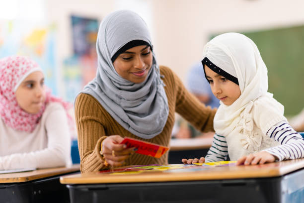 istock Muslim teacher and student 1139790260