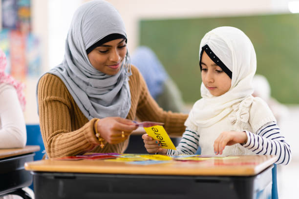 istock Muslim teacher and student 1139790293
