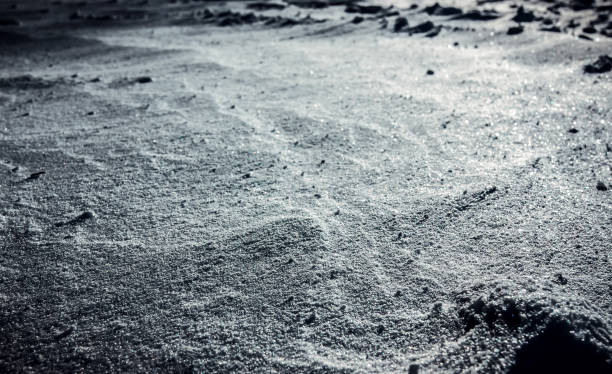 The texture of the lunar surface.