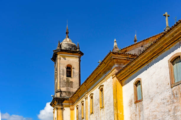 istock Ancient historical catholic bell church tower and facade 1139791014