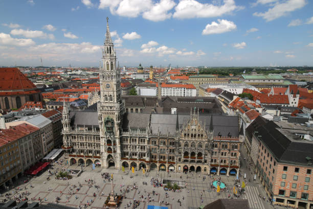 istock Looking down on Marionplatz and the town hall in Munich 1139794392