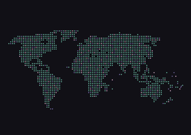 istock Global network connection. World map point and line composition concept of global business. Vector Illustration 1139795404