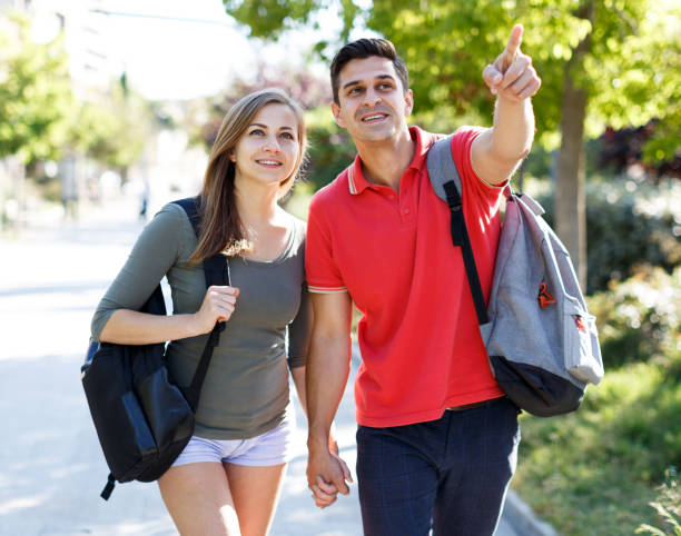 istock Couple is walking in time travel 1139799811