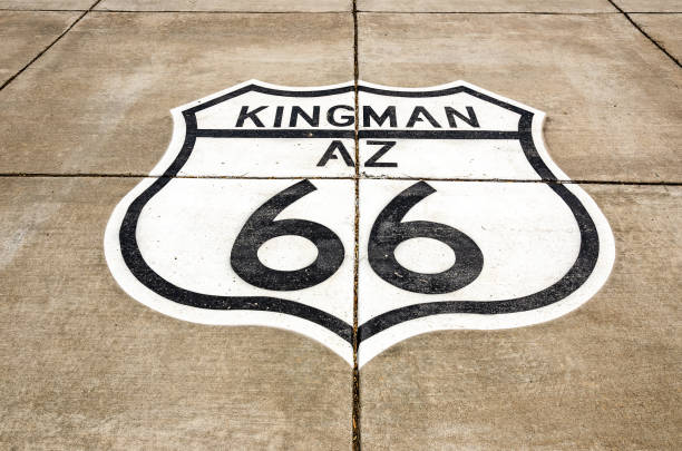 Route 66 in Kingman, Arizona stock photo