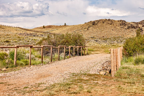 istock Various Fences on Land in Wyoming 1139801155