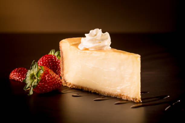 istock Strawberry Cheescake in a dark ambient 1139802998