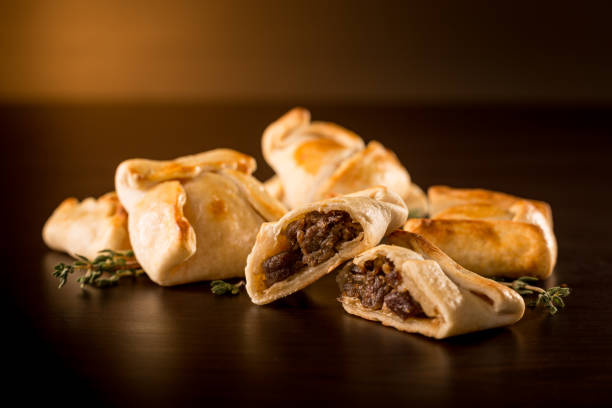 Little meat empanadas in dark ambient