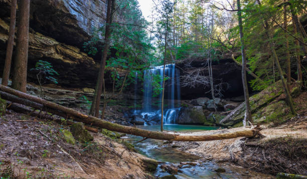 Sougahoagdee falls and the blue waters of Bankhead National Forest