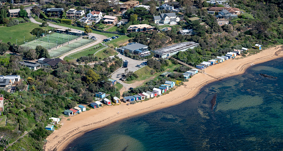 Aerial View of Hastings Street Noosa and Noosa Heads Beach