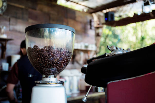 istock Coffee grinder in shop. 1139815942
