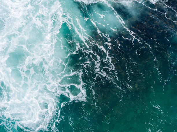 istock Aerial view of sea wave surface 1139816657