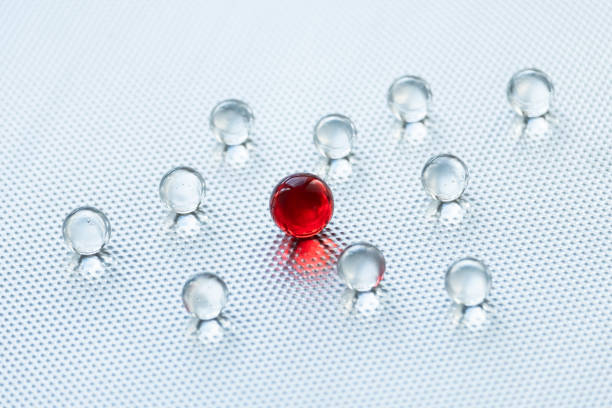 istock Glass balls on a metal surface 1139818051
