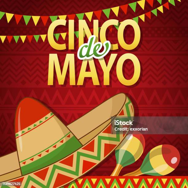 Cinco De Mayo Party Hat Stock Illustration - Download Image Now - Mexico, Cinco de Mayo, Mariachi