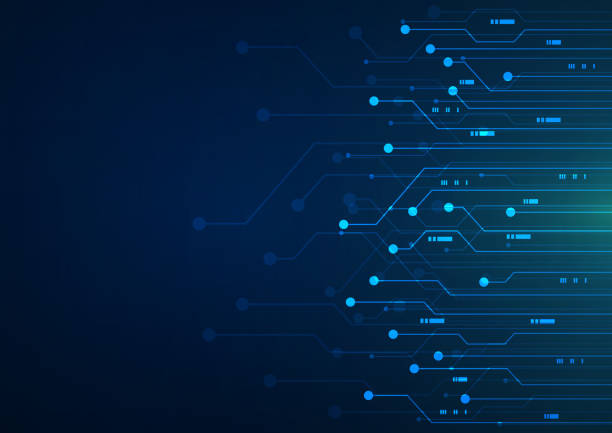 abstrakcyjne tło technologii. płytka - pattern information medium technology backgrounds stock illustrations