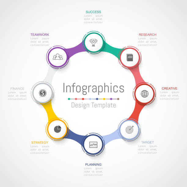 Infographic design elements for your business data with 8 options, parts, steps, timelines or processes. Vector Illustration. Infographic design elements for your business data with 8 options, parts, steps, timelines or processes. Vector Illustration. 8 9 years stock illustrations