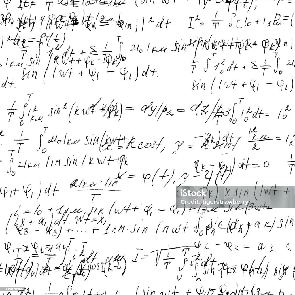 Formulas Math Board Math Seamless Board With Handwritten Mathematical And Physics Formulas ...