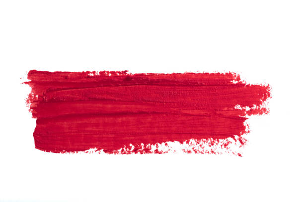 istock Smudged red lipstick isolated on white background 1139837698