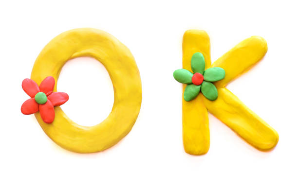 istock Word OK made of multi-colored plasticine 1139838508