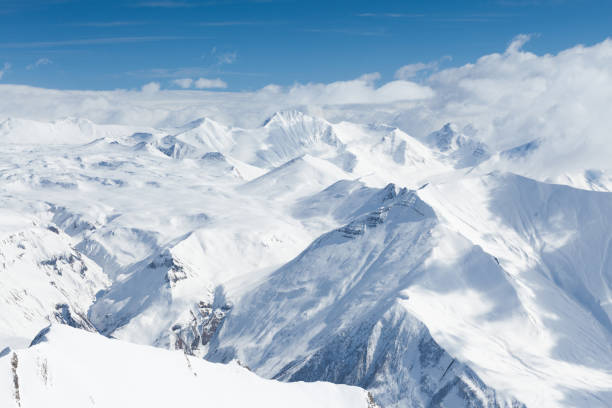 istock snow mountains in Georgia, Gudauri. Viewing point 1139845081
