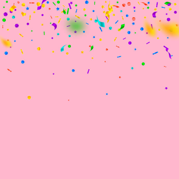 istock Streamers and confetti. Festive tinsel and foil ri 1139845204