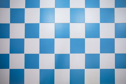 Checkerboard tile floor