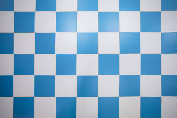 Checkerboard tile floor stock photo