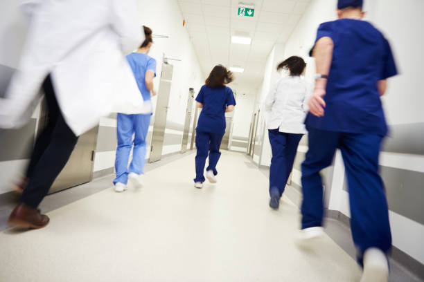 istock Group of doctors in a hurry 1139851330